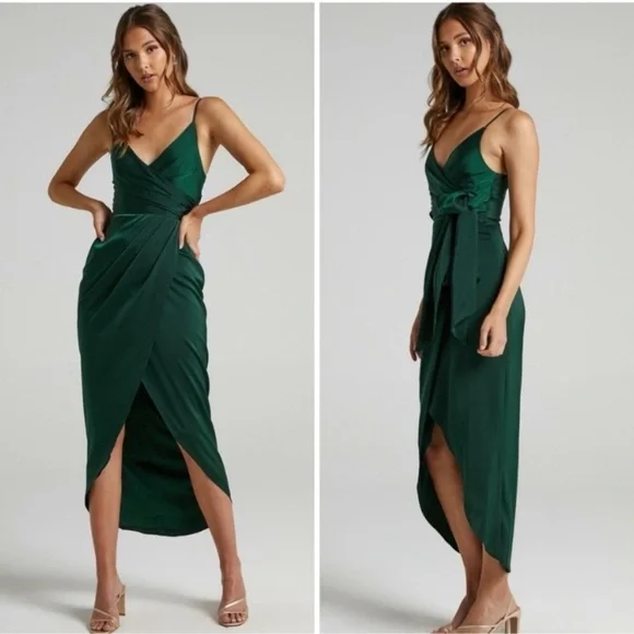 Showpo. - How will I know dress - emerald green bridesmaid dress NWT size 16 - Picture 2 of 2